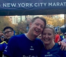 Vestberg and wife marathon